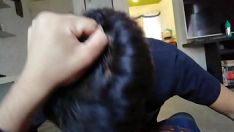 Play When you suck on your best friend and he pulls your hair