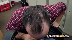 Play Muscular Hunk Receives Intense Anal Penetration from Large Black Cock in the Office