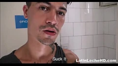 Play Wild Spanish Threesome: Amateur Latino Twinks in Public Restroom