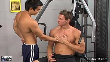 Cody Springs and Zack Cook fucking hard in the gym