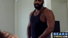 Play Hairy Interracial Encounter: Big-Dicked Black Bear and Blindfolded Cub