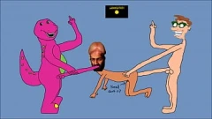 Jouer Oussama ben Laden rejoint Drew Pickles dans un gangbang homo avec le duo Barney