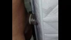 Play Condom-Covered Dick Humping and Cumming on the Mattress