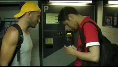 Play Fucking an asian boy in the public toilets